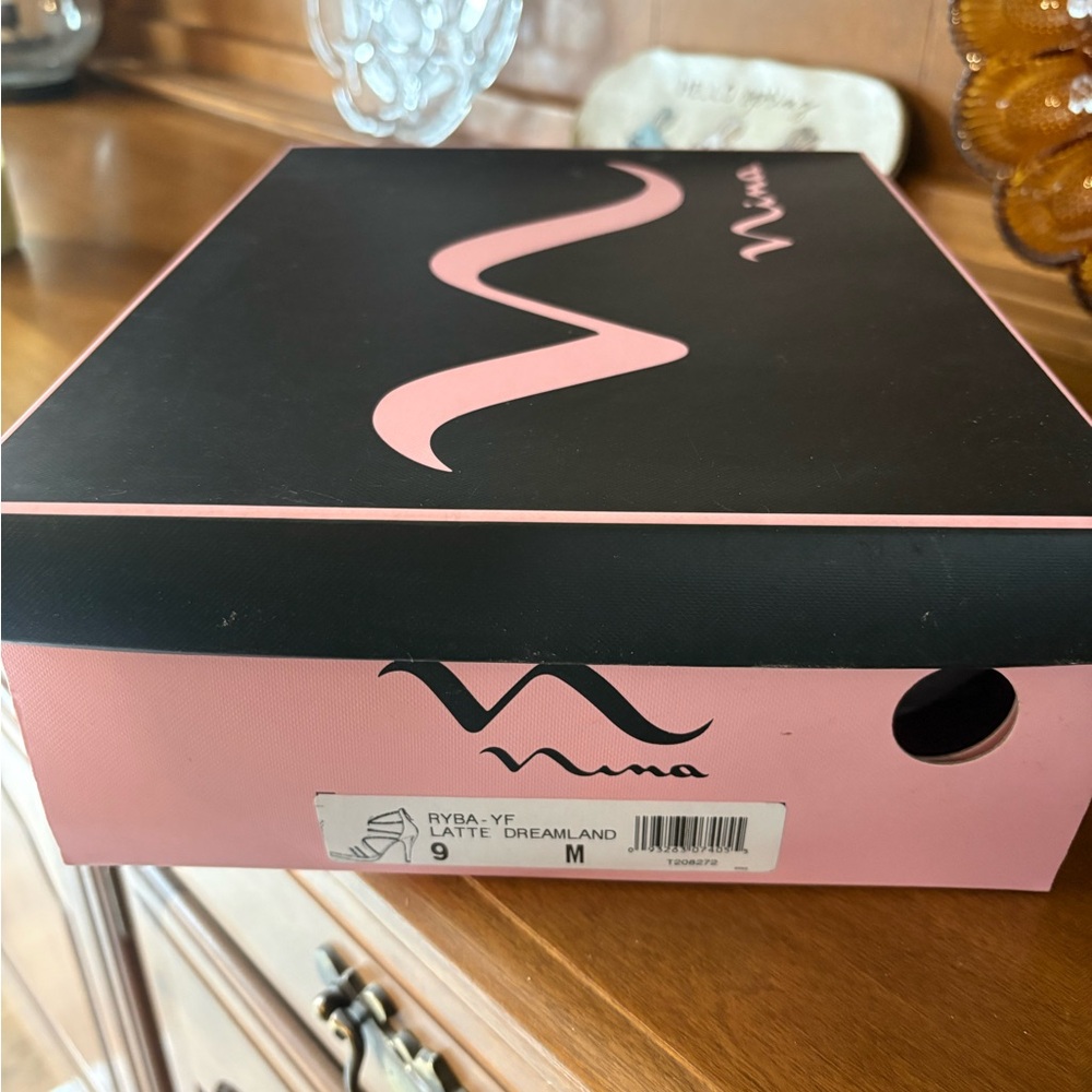 Nina Black and Pink Shoe Box with Logo